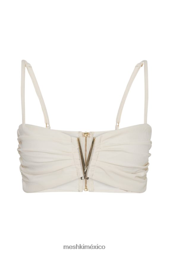Meshki top corto maryse v-hardware hueso ropa H48F8H1144