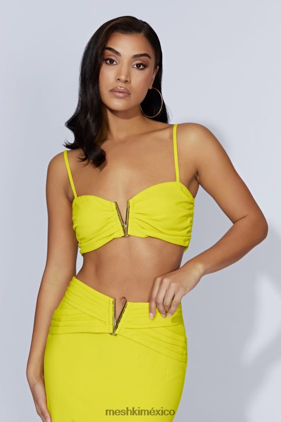 Meshki top corto maryse v-hardware verde fresco ropa H48F8H1106