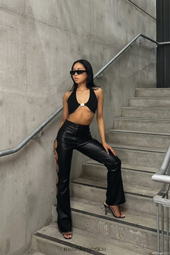 Meshki top corto nicole negro ropa H48F8H1178