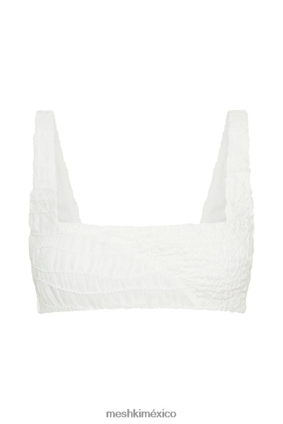 Meshki top corto texturizado nyah blanco ropa H48F8H900