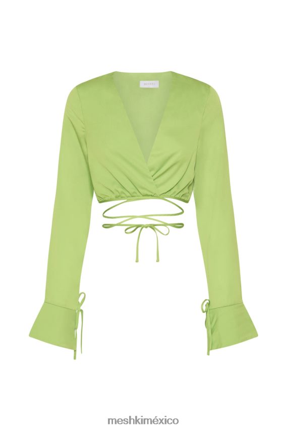 Meshki camisa corta cruzada rheanna verde lima ropa H48F8H1193