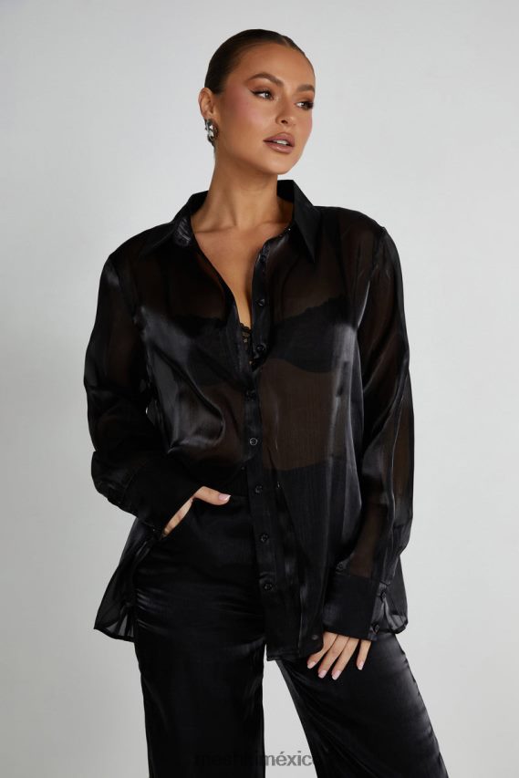 Meshki camisa transparente kinsley negro ropa H48F8H800