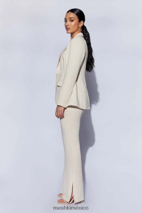 Meshki blazer Helda ajustado con cintura ceñida crema ropa H48F8H1651
