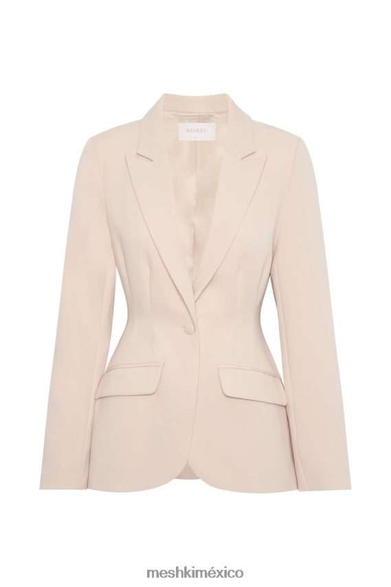 Meshki blazer Helda ajustado con cintura ceñida crema ropa H48F8H1651