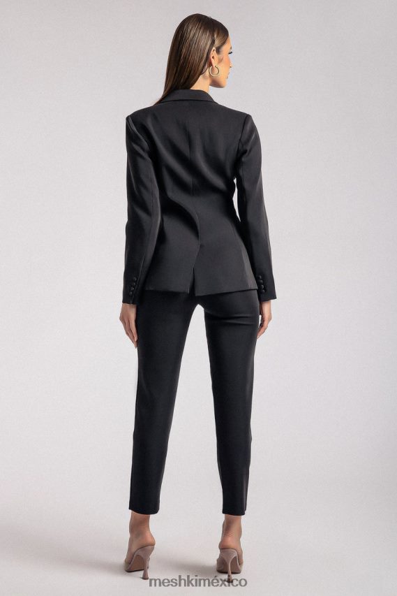 Meshki blazer Helda ajustado con cintura ceñida negro ropa H48F8H1622