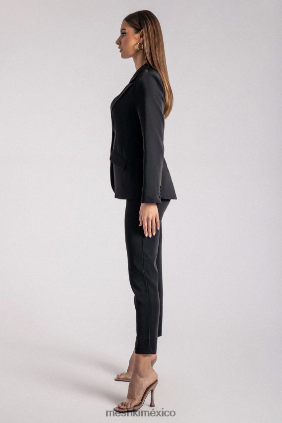 Meshki blazer Helda ajustado con cintura ceñida negro ropa H48F8H1622