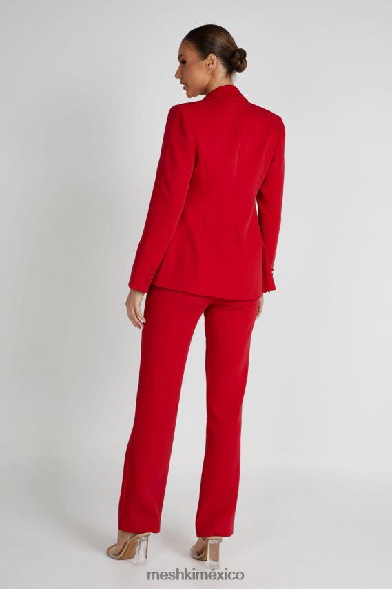 Meshki blazer Helda ajustado con cintura ceñida rojo ropa H48F8H1620
