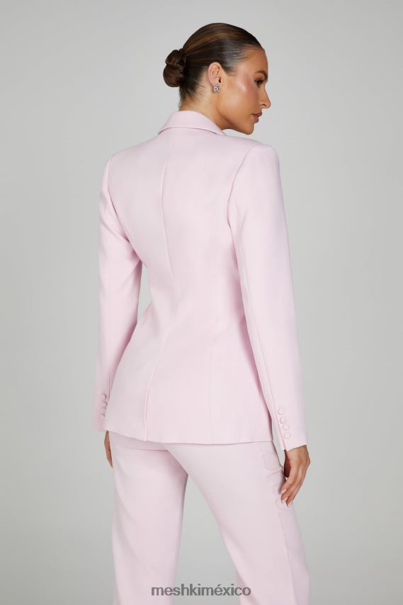 Meshki blazer Helda ajustado con cintura ceñida rubor rosa ropa H48F8H1632
