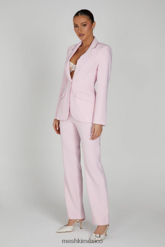 Meshki blazer Helda ajustado con cintura ceñida rubor rosa ropa H48F8H1632