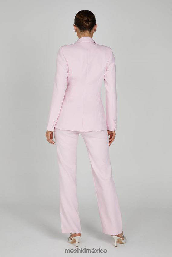 Meshki blazer Helda ajustado con cintura ceñida rubor rosa ropa H48F8H1632