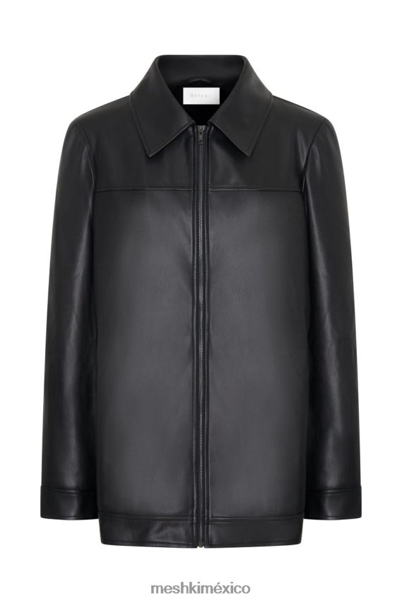 Meshki chaqueta de aviador savannah de piel sintética negro ropa H48F8H1648