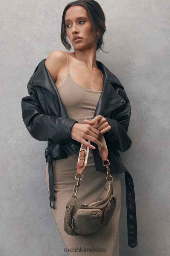 Meshki chaqueta kirby de piel sintética negro ropa H48F8H1633