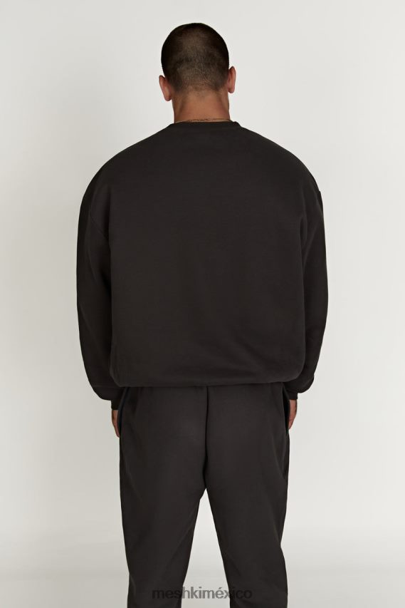 Meshki suéter oversize con cuello redondo Phoenix anochecer negro ropa H48F8H809