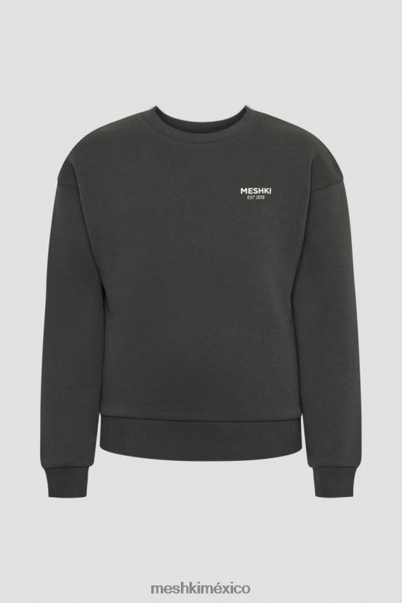 Meshki suéter oversize con cuello redondo Phoenix anochecer negro ropa H48F8H809