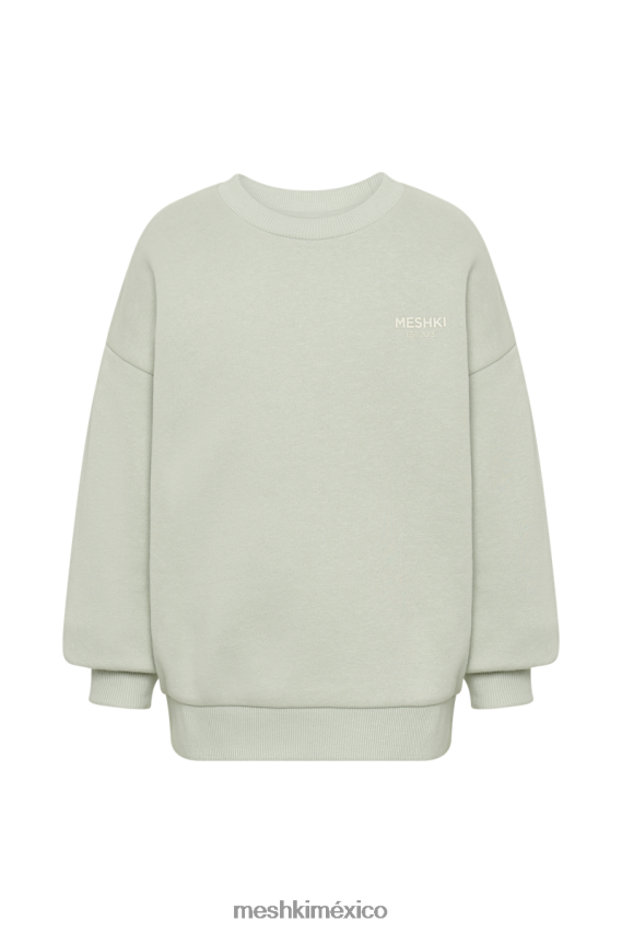 Meshki suéter oversize con cuello redondo Phoenix sabio ligero ropa H48F8H932