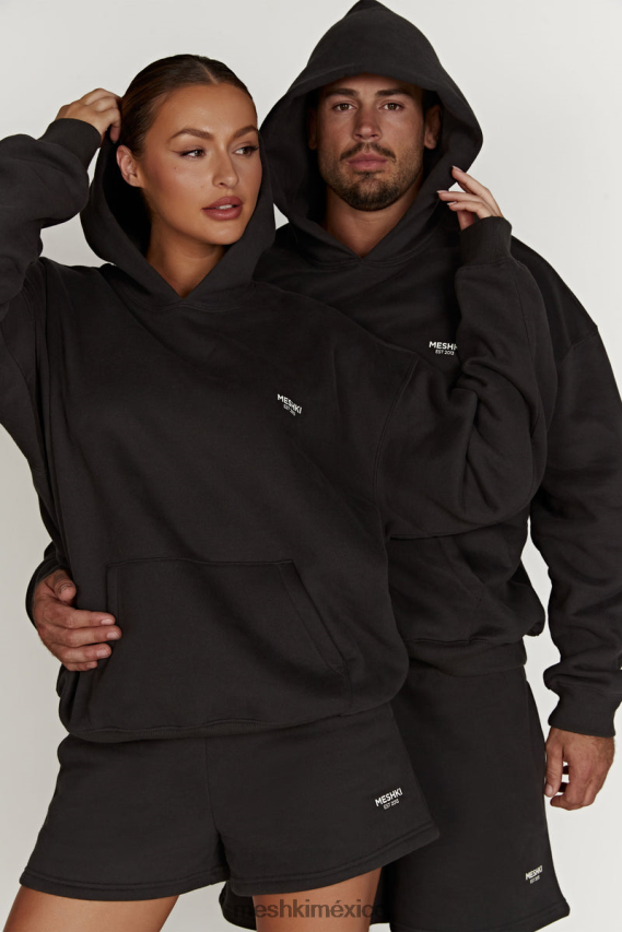 Meshki sudadera con capucha bernie oversize anochecer negro ropa H48F8H936