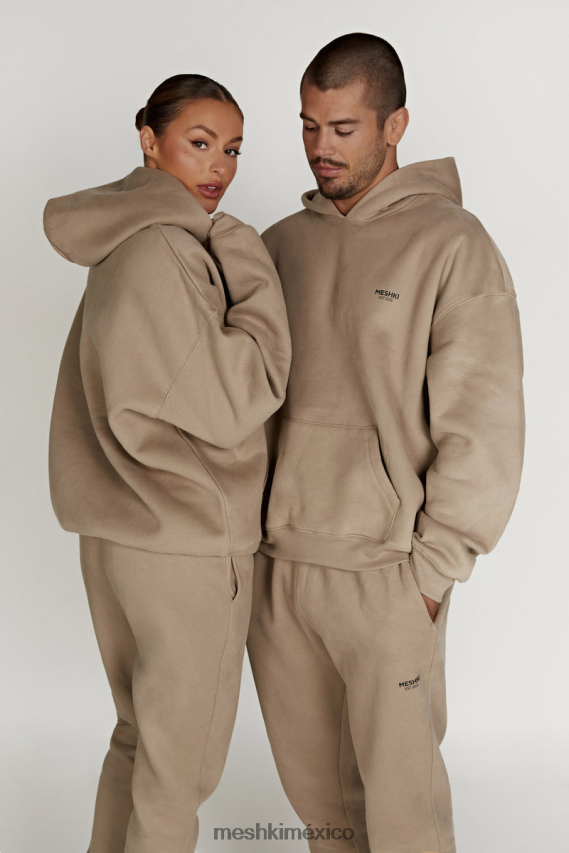 Meshki sudadera con capucha bernie oversize cemento ropa H48F8H912