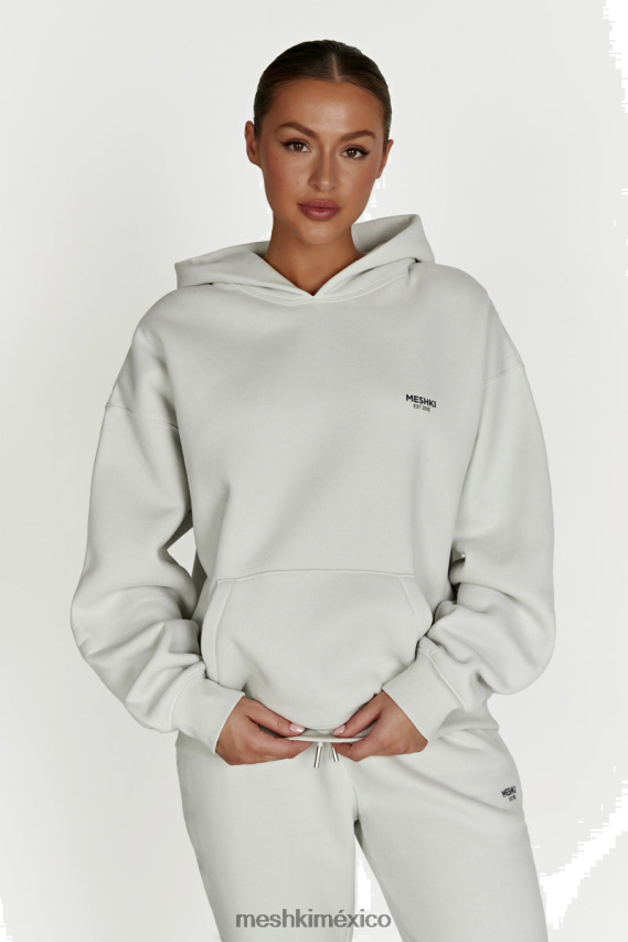 Meshki sudadera con capucha bernie oversize humo gris ropa H48F8H915