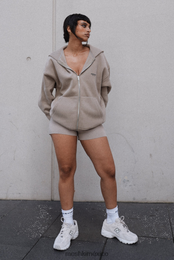 Meshki sudadera corrie con cremallera cemento ropa H48F8H930