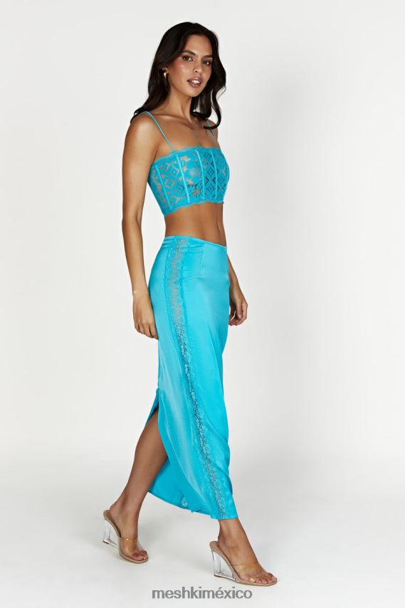 Meshki corpiño de encaje festoneado bellamy aguamarina ropa H48F8H1043