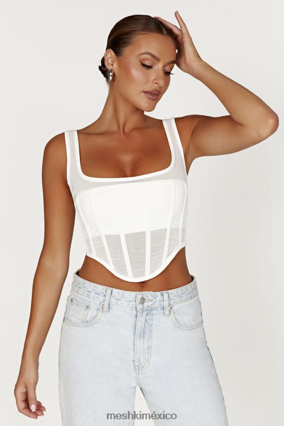 Meshki corsé bustier delaney blanco ropa H48F8H907