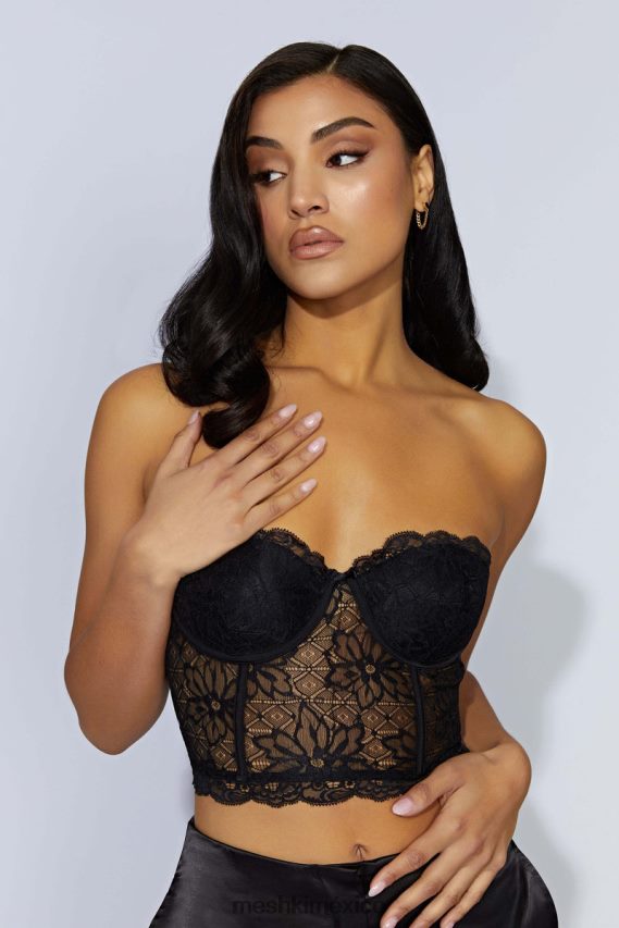 Meshki corsé de encaje alessandra negro ropa H48F8H1083