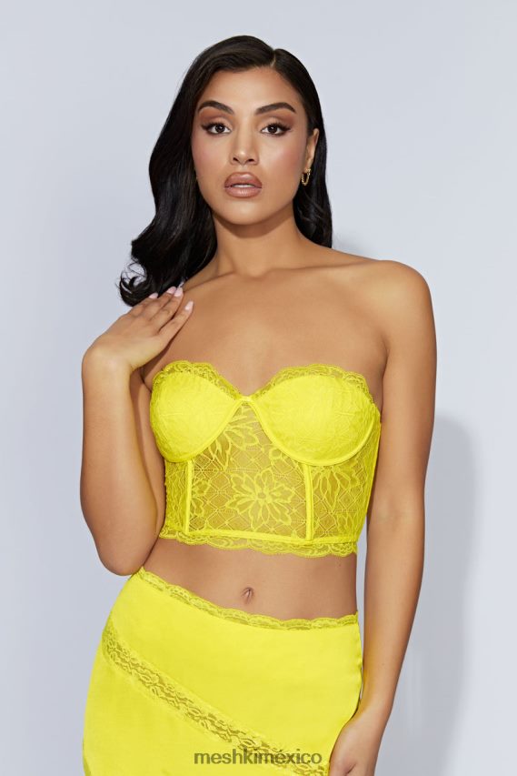 Meshki corsé de encaje alessandra verde fresco ropa H48F8H1071