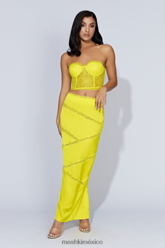 Meshki corsé de encaje alessandra verde fresco ropa H48F8H1071