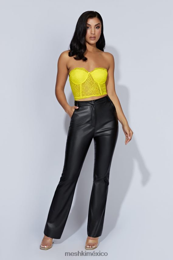 Meshki corsé de encaje alessandra verde fresco ropa H48F8H1071