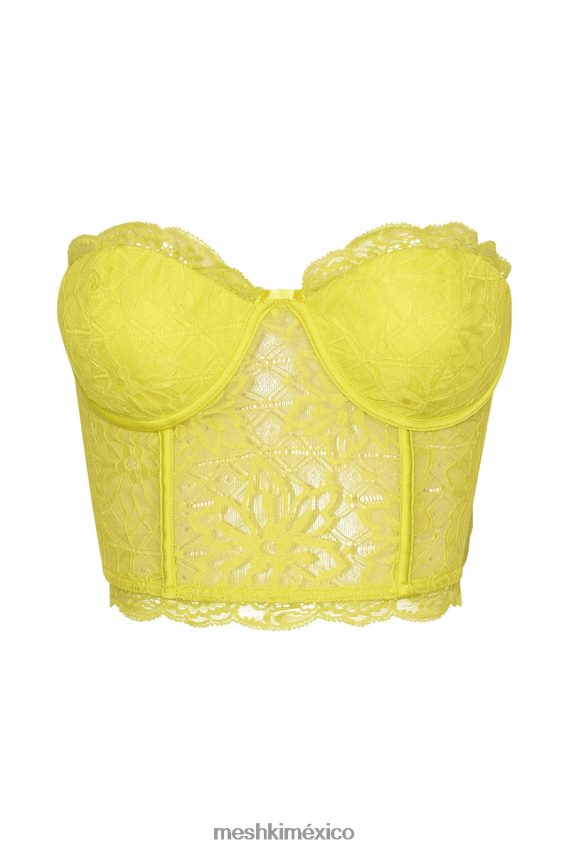 Meshki corsé de encaje alessandra verde fresco ropa H48F8H1071