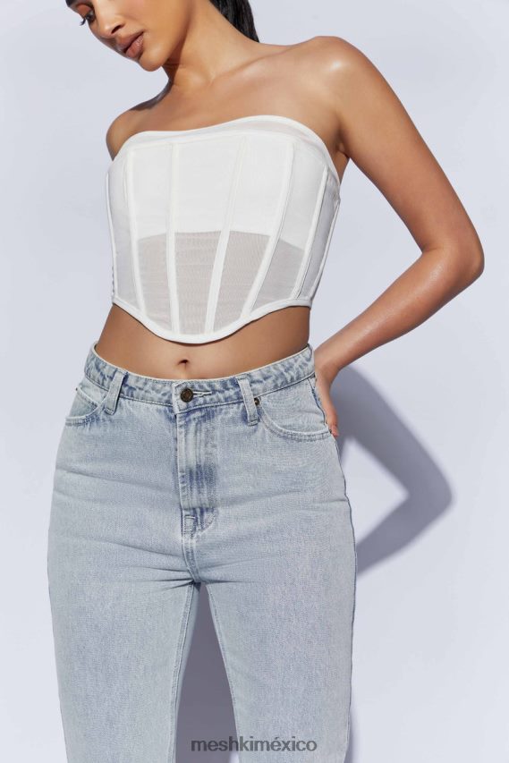 Meshki corsé sin tirantes helen blanco ropa H48F8H1031