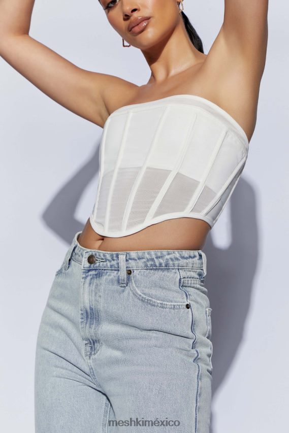 Meshki corsé sin tirantes helen blanco ropa H48F8H1031