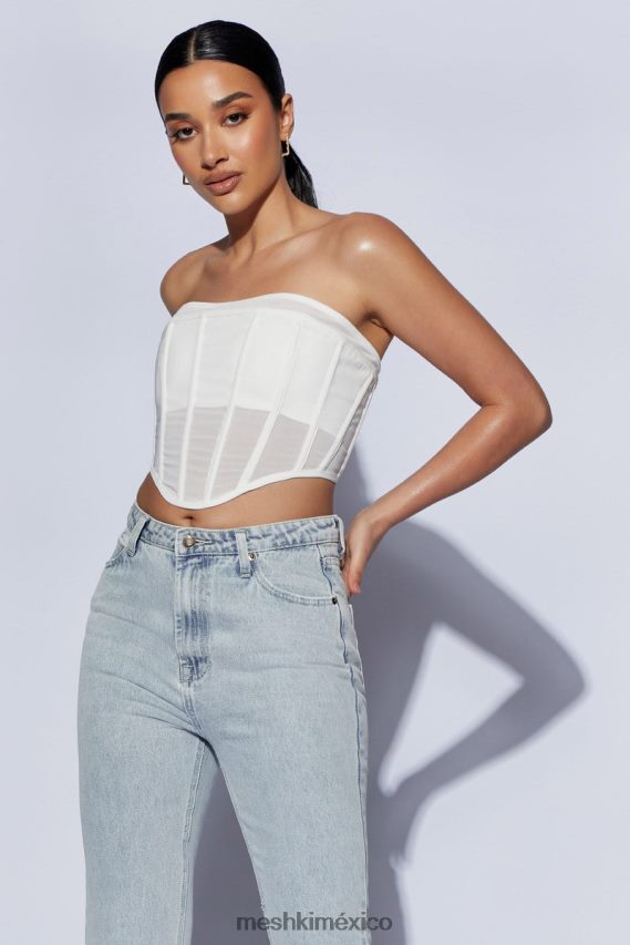 Meshki corsé sin tirantes helen blanco ropa H48F8H1031