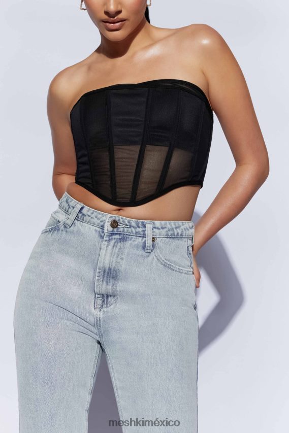 Meshki corsé sin tirantes helen negro ropa H48F8H1035