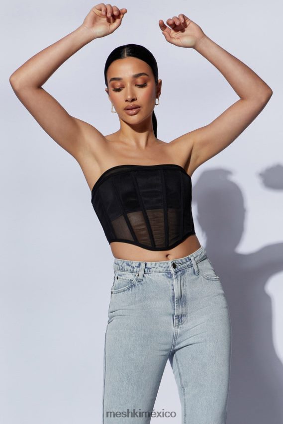 Meshki corsé sin tirantes helen negro ropa H48F8H1035