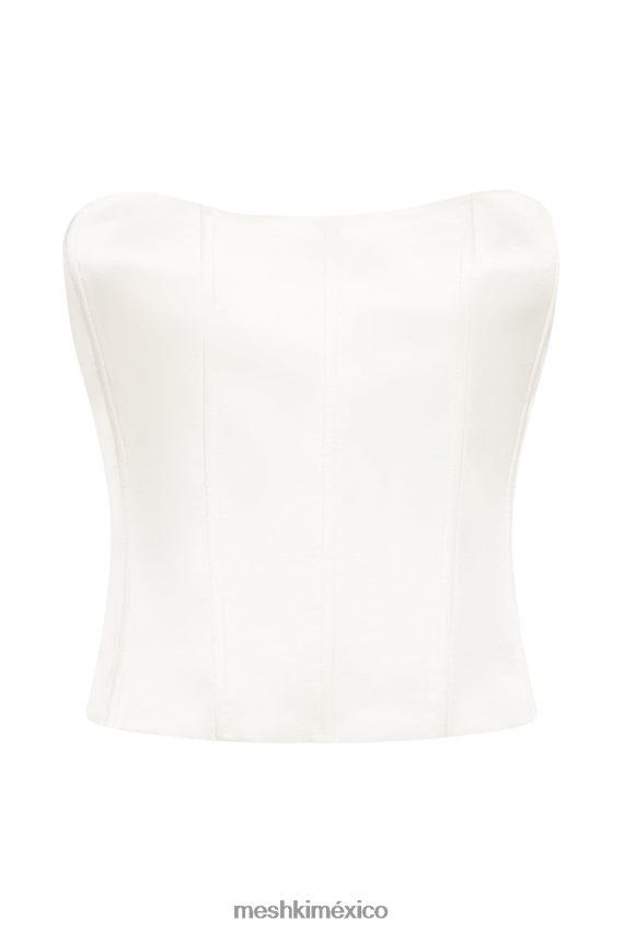 Meshki top corsé con cordones amaya hueso ropa H48F8H1020