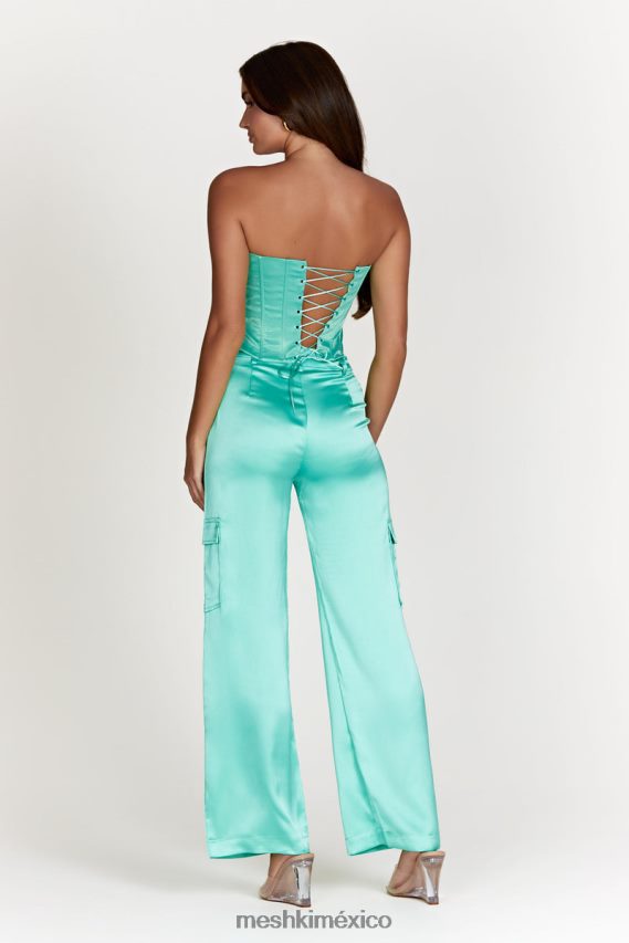 Meshki top corsé con cordones amaya menta ropa H48F8H1011