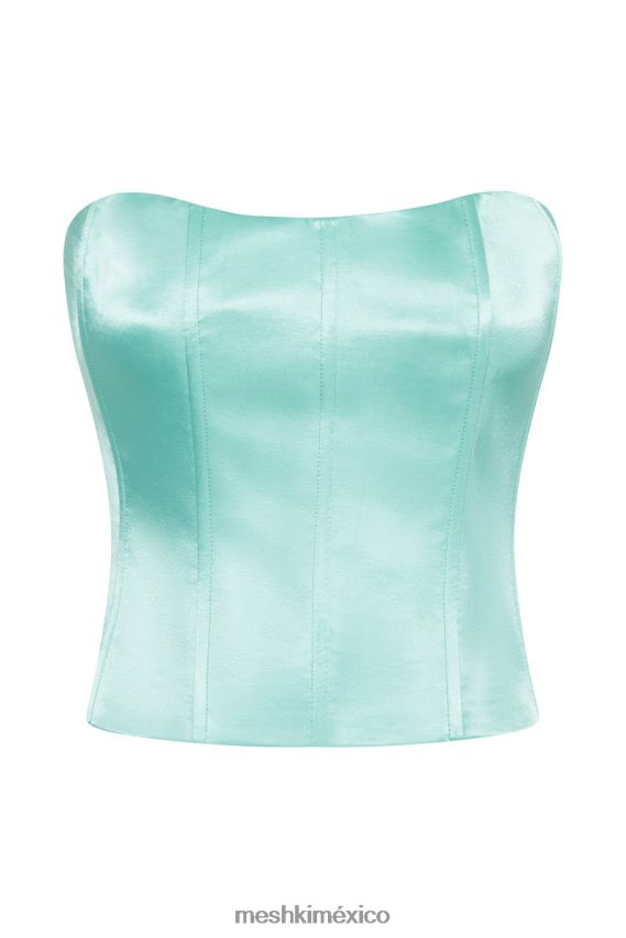 Meshki top corsé con cordones amaya menta ropa H48F8H1011