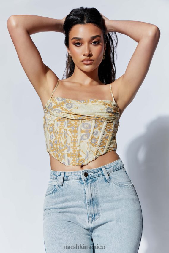 Meshki top corsé cyra impresión persa ropa H48F8H972