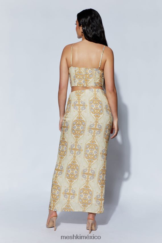 Meshki top corsé cyra impresión persa ropa H48F8H972