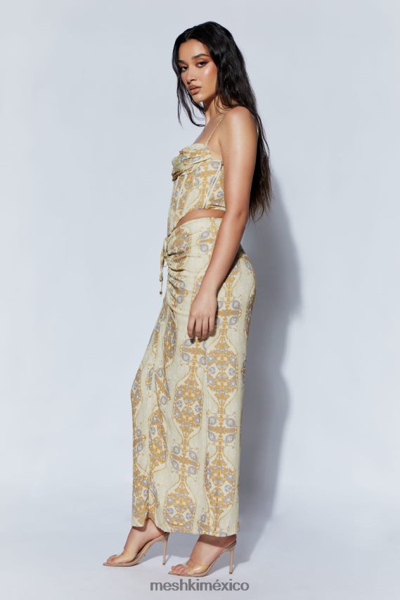 Meshki top corsé cyra impresión persa ropa H48F8H972