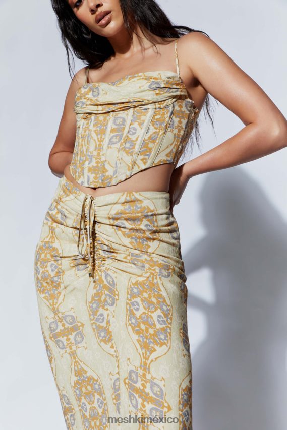 Meshki top corsé cyra impresión persa ropa H48F8H972