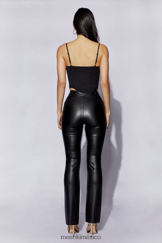 Meshki top estilo corsé largo Janice negro ropa H48F8H1051