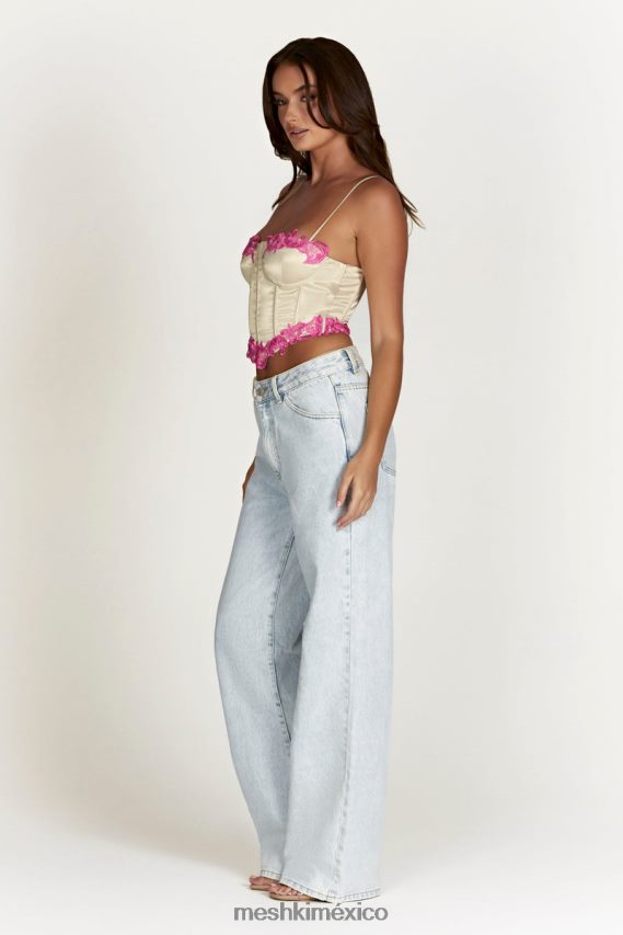 Meshki top tatiana corsé con encaje desnudo ropa H48F8H1017