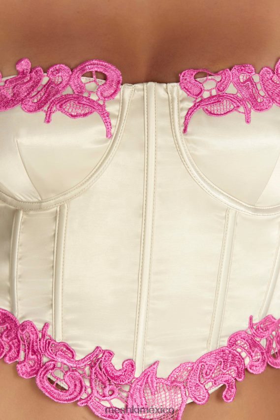 Meshki top tatiana corsé con encaje desnudo ropa H48F8H1017