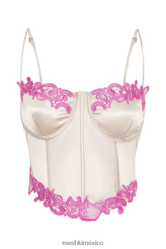 Meshki top tatiana corsé con encaje desnudo ropa H48F8H1017