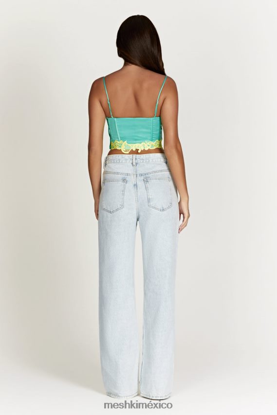 Meshki top tatiana corsé con encaje menta ropa H48F8H998