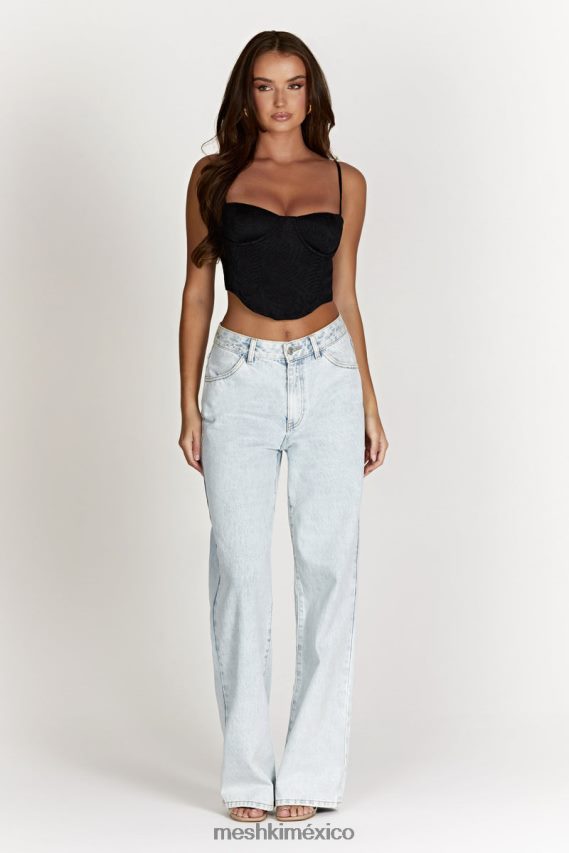 Meshki top tipo corsé con aros maggie negro ropa H48F8H1096