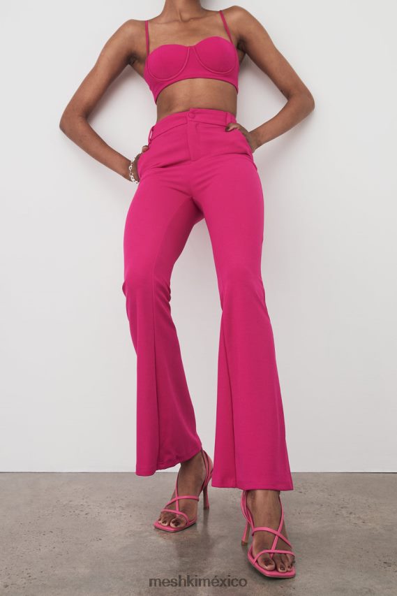 Meshki tacones brandy con correa en el tobillo rosa calzado H48F8H1681