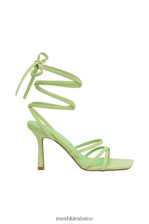 Meshki tacones envolventes de piel sintética milly verde lima calzado H48F8H1689